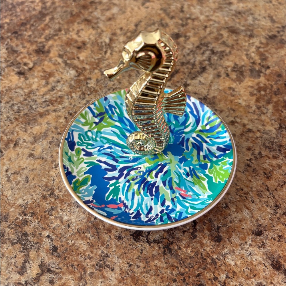Lilly Pulitzer Gold Seahorse Trinket Dish